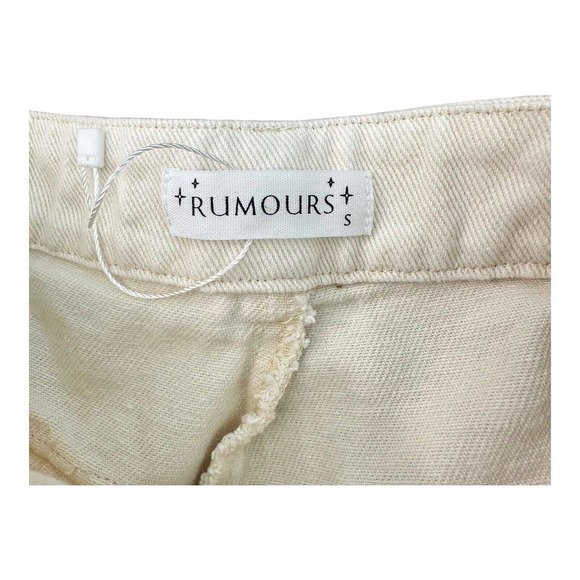 Wide Leg Cargo Jeans in Cream - Picture 6 of 10